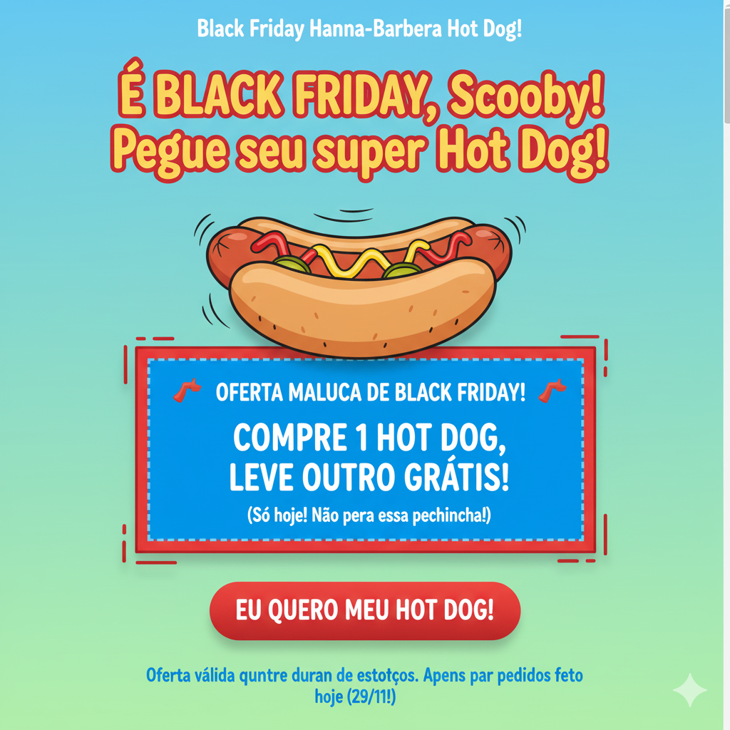 Cachorro Quente no estilo desenho animado